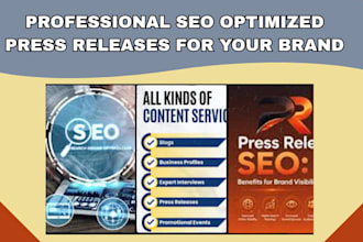 write professional SEO optimized press releases for your brand