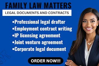 draft legal documents, agreements, and contracts for you