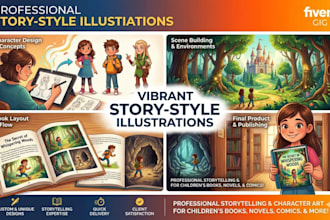 create a professional storyboard creation for book animation and commercial