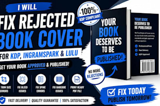 fix, resize KDP rejected book cover, bleed issues assign isbn qrcode and barcode