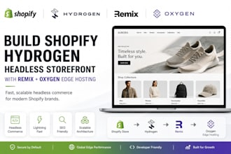 build shopify hydrogen headless storefront with remix and oxygen edge hosting