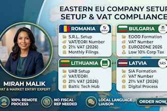 company and vat registration for romania, bulgaria, lithuania, latvia, vat oss