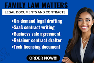 draft legal documents, agreements, and contracts for you
