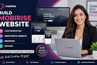 build mobirise website customization mobirise responsive website redesign revamp