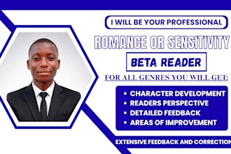 be nigeria beta reader for romantasy dark romance novel and critique your novel