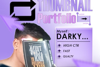 make simple, clean and high CTR youtube thumbnails