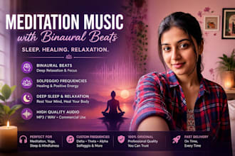 create meditation music with binaural beats for sleep, healing and relaxation