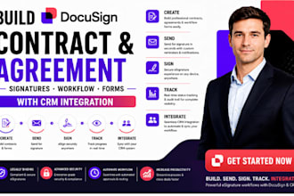 build docusign contract agreement signatures workflow forms with CRM integration