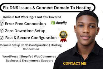connect your domain to hosting and fix dns issues