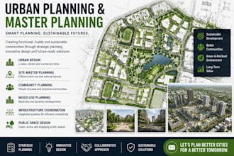 draw urban planning, land, site master planning and mixed use development design