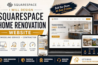 design squarespace home renovation website remodeling service website contractor