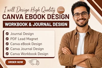design canva ebook workbook design KDP journal design design PDF lead magnet