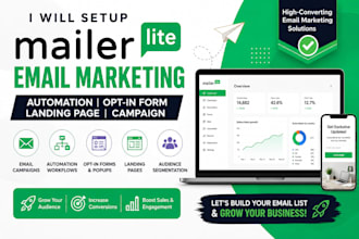 setup mailerlite email marketing automation opt in form landing page campaign