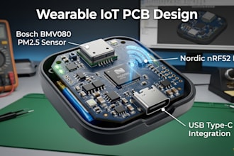 design wearable iot pcb with bosch bmv080 pm2 5 sensor and nordic nrf52
