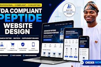 build fda complaint research peptide website with payment processing integration