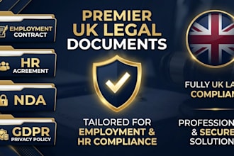 draft UK employment contract, HR agreement, nda and gdpr privacy policy