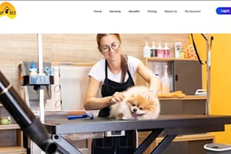 design wix pet grooming website puppy first groom pet grooming salon website