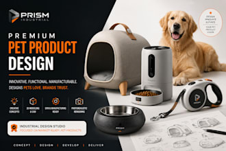 do pet product design, cad modeling, and product development