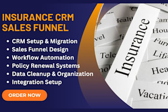 insurance crm sales funnels bitrix24 ontraport vtiger ghl activecampaign creatio
