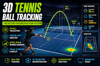 build 3d tennis ball trajectory reconstruction system for shot analysis