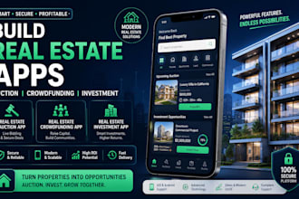 build real estate app, real estate auction app, real estate crowdfunding app