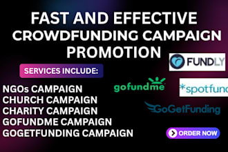 promote church ngos charity gofundme crowdfunding campaign for fast donations