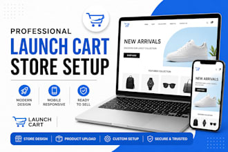 setup a professional launch cart store