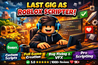 script custom roblox systems, games and advanced lua scripting for you