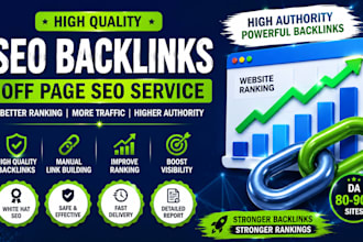 build high quality backlinks and off page link building for google ranking