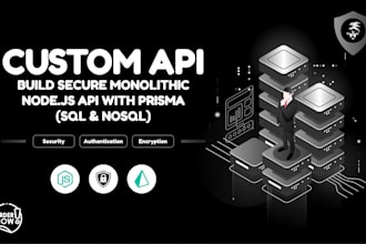 build secure node js API with prisma sql or nosql