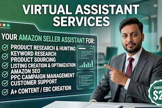 be your expert amazon fba consultant, and virtual assistant