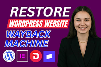 restore wordpress website wayback machine archive recovery service