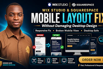 fix wix studio, squarespace mobile layout issues without damaging desktop design