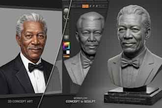 convert 2d to 3d head model 2d to 3d character model picture to 3d model