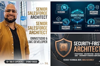 be your senior salesforce architect and omnistudio developer