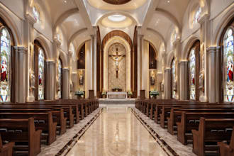 design church interiors with 3d animation and rendering
