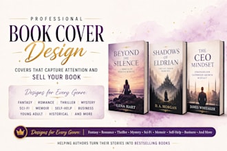 design an amazon KDP book cover, ebook cover, and print ready paperback cover