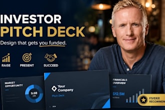 design investor pitch deck design, startup fundraising, vc presentation expert