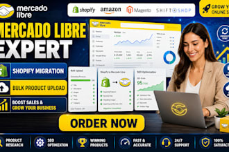 do mercado libre seo product listing shopify migration ecommerce store setup