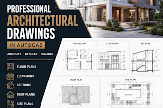 draft floor plans, sections, and elevations in autocad