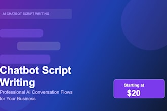 write ai chatbot scripts and conversation flows for your business