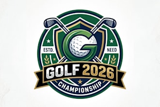 create a modern golf logo design
