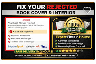 fix rejected book cover, resize book cover, paperback book cover, hardcover