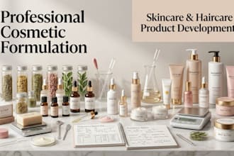 create professional cosmetic formulas for skincare, haircare and beauty brands
