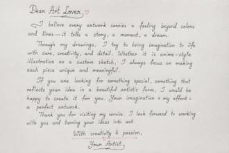 write neat and beautiful handwritten notes and letters