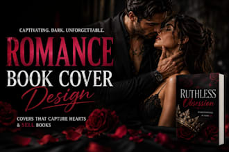 design romance book cover, dark romance, spicy ebook cover