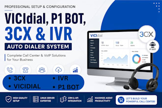 do vicidial p1 bot 3cx and IVR autodialer system