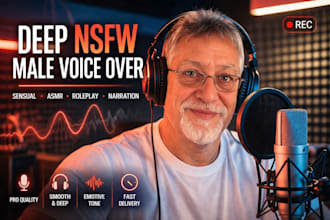 record a deep american english male voice over epic voice over audio book for u