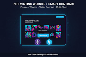 build nft minting website smart contract web3 token nft marketplace