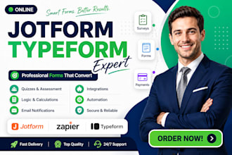 create quiz, online survey using jotform, typeform, questionaire, google form